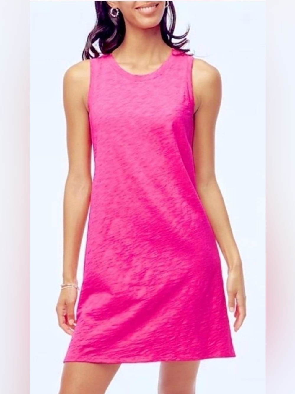 J. Crew Tank Dress Size Large Pink Essential Knit Sleeveless Cover Up Minimalist